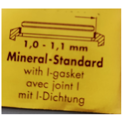 Mineral glas med pakning