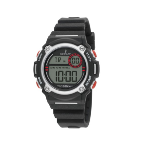 Nowley digital ur - Sort silikonerem