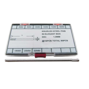 Knurled pins sortiment � 0,9 mm