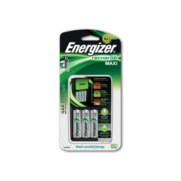 Energizer Maxi Charger EU Inkl. 4 x AA 2000mAh Energizer Batterier