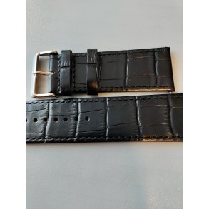 Sort crocokalv - 28 mm