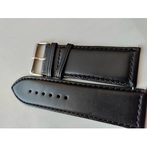 30 mm sort l�derrem - med syning