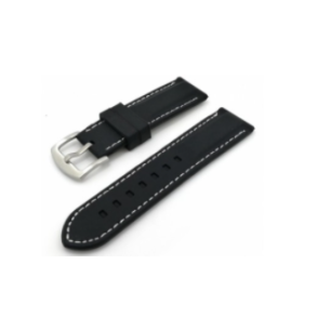 Silicone rem 22 mm sort - JD003